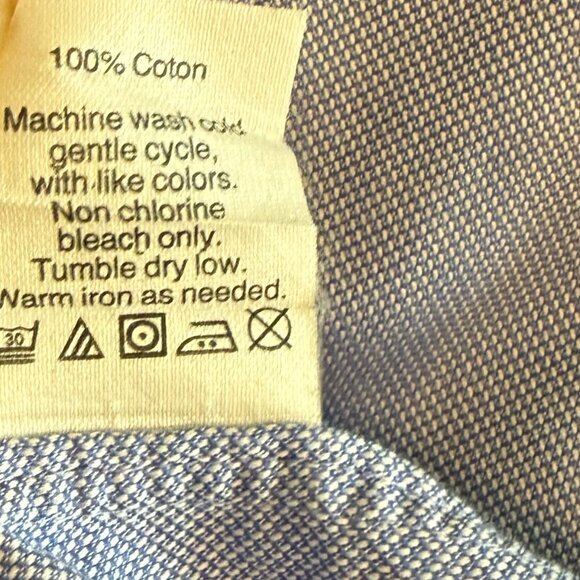 Thompson Shirtings by J Crew Blue Button Up Shirt Size S 14-14.5 - Picture 6 of 6